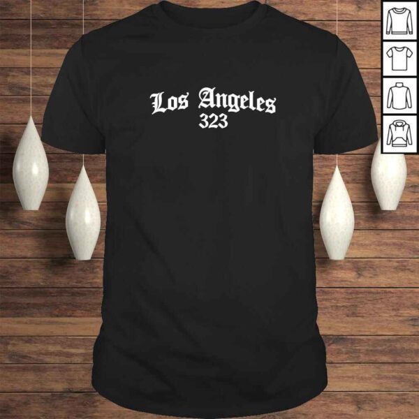 Los Angeles 323 Area Code LA Souvenir Gift Chicano OG Tattoo Shirt