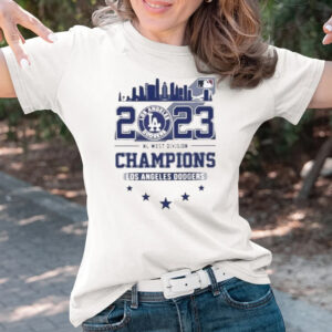 Los Angeles Dodgers 2023 NL Division Champions Skyline T-Shirts