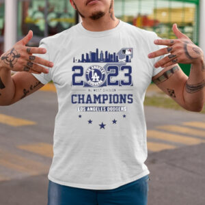 Los Angeles Dodgers 2023 NL Division Champions Skyline T-Shirtt