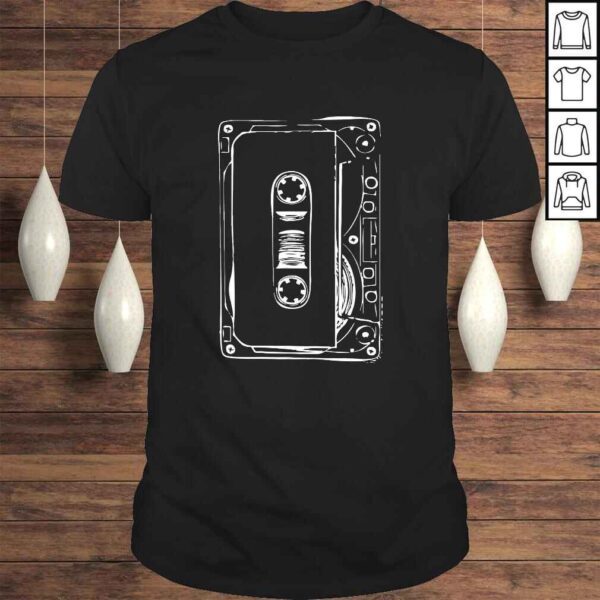 Love Retro Mixtape 80's Blank Cassette Tape Shirt Gift