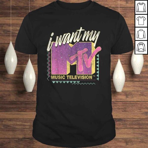 MTV I Want My MTV 90's Retro Colorful Logo Graphic T-shirt