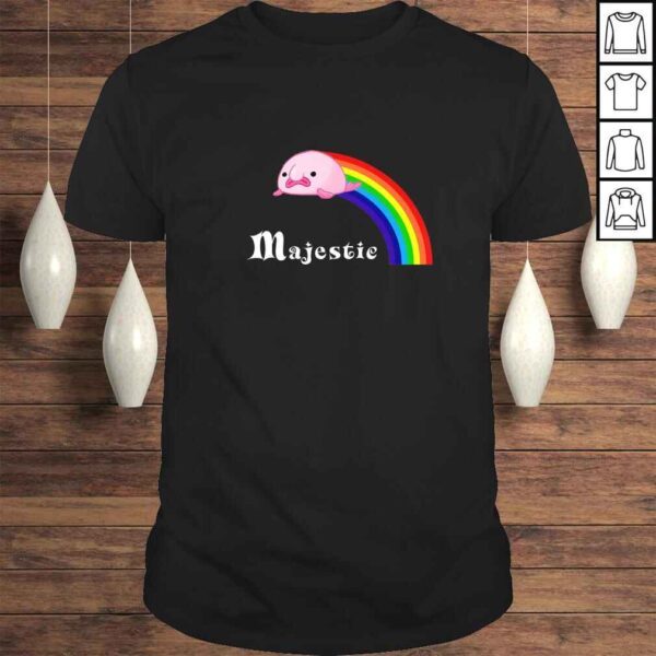 Majestic Blobfish Shirt. Funny Blobfish Rainbow Shirt Tee