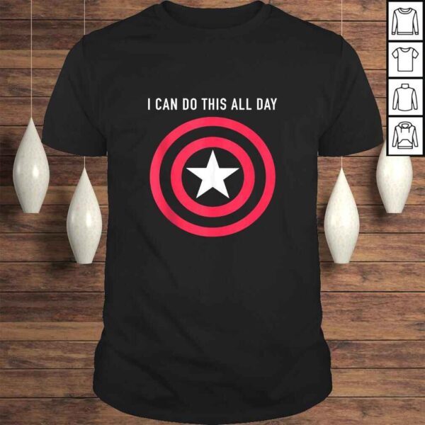 Marvel Captain America I Can Do This All Day Vintage Shield Shirt