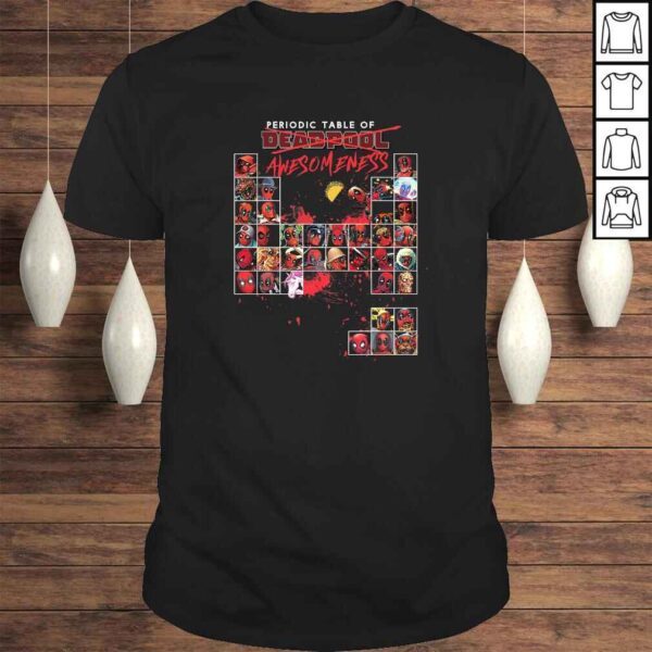 Marvel Deadpool Periodic Table Of Awesomeness TShirt