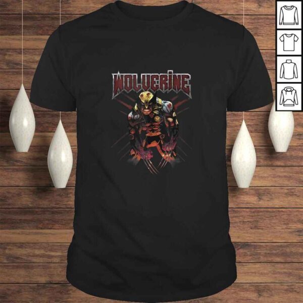 Marvel Wolverine Wounded Claw Mark Portrait TShirt