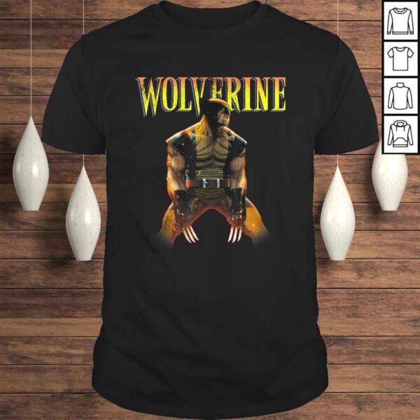 Marvel X-Men Wolverine Side Profile Logo Graphic Shirt