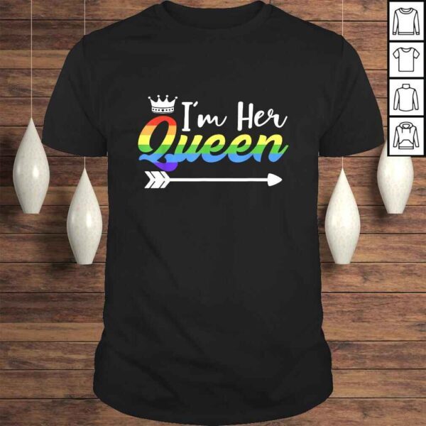 Matching Lesbian Couple Gift Her Queen Girlfriend Pride LGBTee Shirt