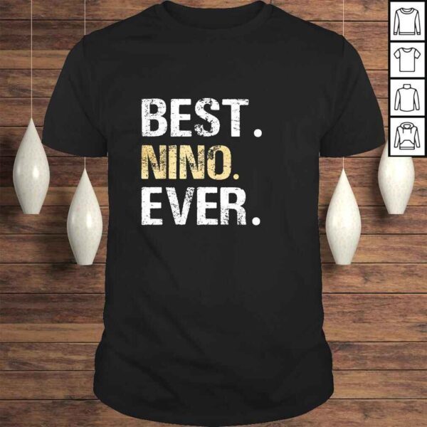 Mens Best Nino Ever graphic Gift for Spanish Mexican Godfather Shirt