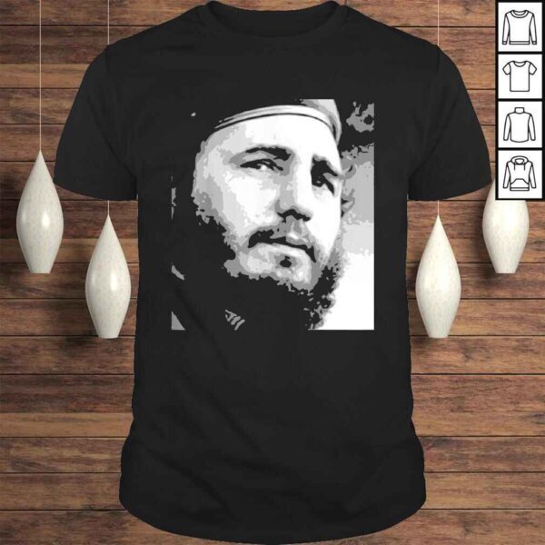 Mens Fidel Castro Cuba Vintage PortraiTShirt