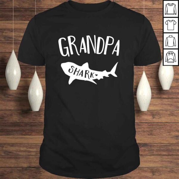 Mens Grandpa Shark Doo Doo Shirt For Men Father's Day Shirt