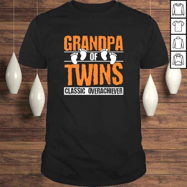 Mens Grandpa of Twins Fathers Day Shirt