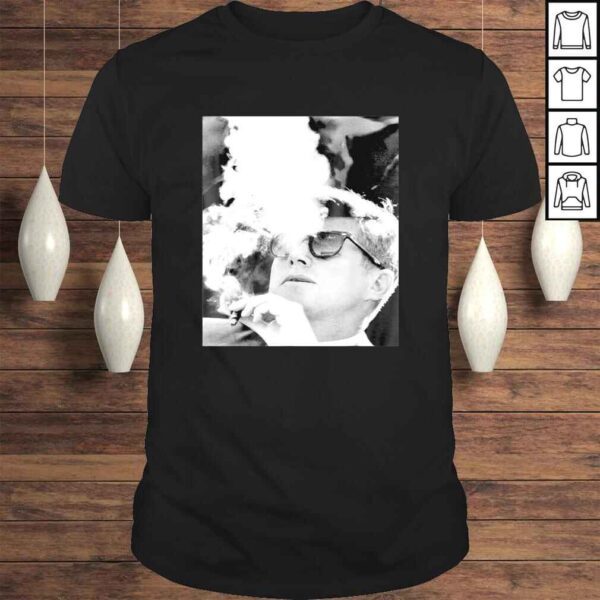 Mens John F Kennedy 35th President  JFK Smoking Cigar TShirt