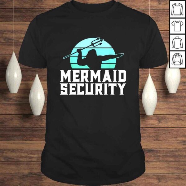 Mermaid Security Shirt Mens Boys Swimmer Dad Merdad TridenTShirt