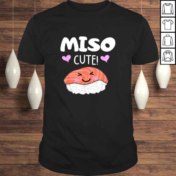 Miso Cute Sushi, Kawaii Sushi Japanese Food Fan V-Neck T-Shirt