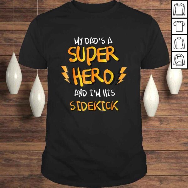 My Dads a Superhero Shirt - Cool Kids V-Neck T-Shirt