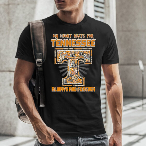 My Heart Beats For Tennessee Always And Forever T-Shirt