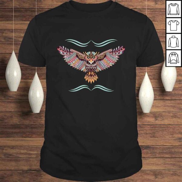 Native American Short Eared Owl Shirt Ornithologist Gift TShirt