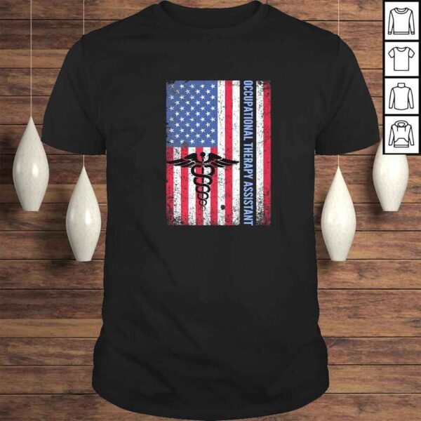 Occupational Therapy Assistant Gift OTA Vintage US Flag TShirt Gift