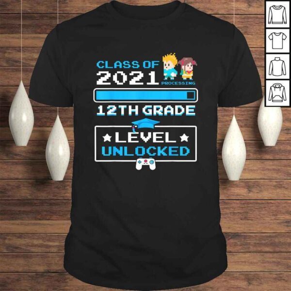 Official 12th Grade First Day Of School Class Of 2021 Cute Video Game Gift TShirt