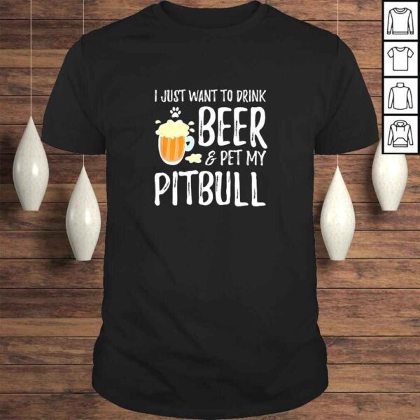 Official Beer and Pitbull Shirt Funny Dog Mom or Dog Dad Gift Idea TShirt