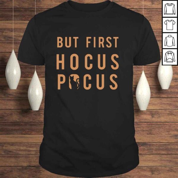 Official But First Hocus Pocus Black Cat Cutout Long Sleeve Tee T-Shirt