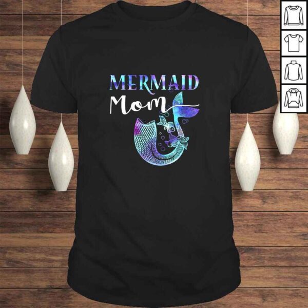 Official Daughter's Birthday Party Outfit Funny Mermaid Mom V-Neck T-Shirt