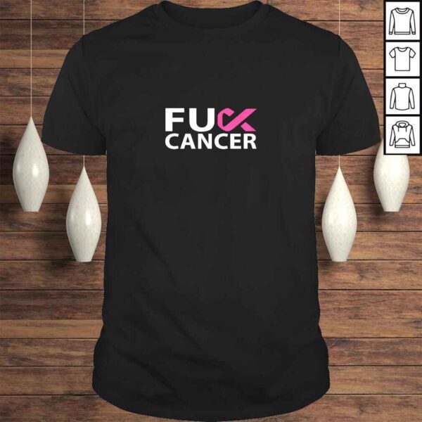 Official Fuck Cancer Pink F U FU Ribbon Cancer Awareness Symbol TShirt