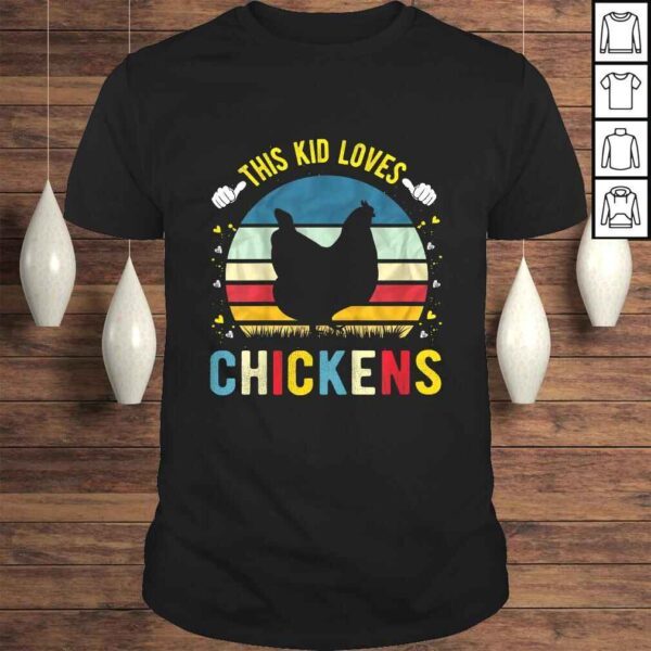 Official Kids This Kid Loves Chickens Boys and Girls Chicken Shirt