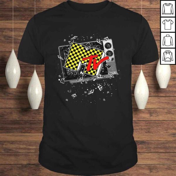 Official MTV Checker Board Breaking Tv Tee Shirt