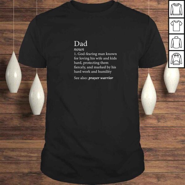 Official Mens Christian Dad Definition Fathers Day Gift TShirt