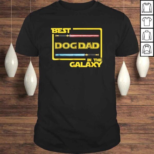 Official Mens Gift Best Dog Dad in the Galaxy Funny Dog Shirt