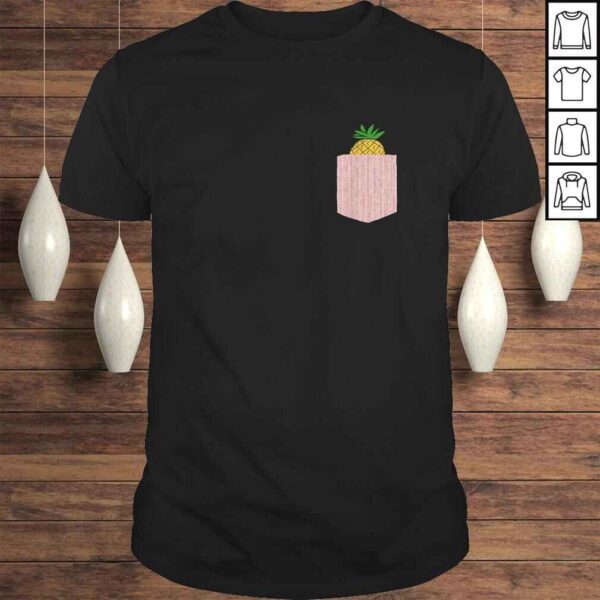 Official Pineapple Shirt  Cute Pocket Pineapple Fruit Gift Design V-Neck T-Shirt