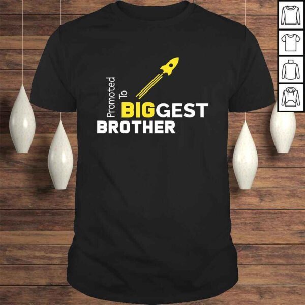 Official Promoted to Biggest Brother Shirt Pregnancy AnnouncemenV-Neck T-Shirt