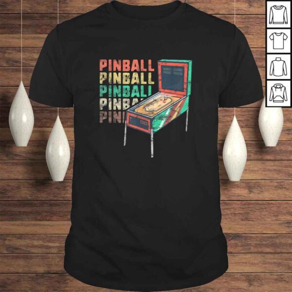 Official Retro Pinball Machine Shirt Women Men Gamer Geek Vintage Shirt