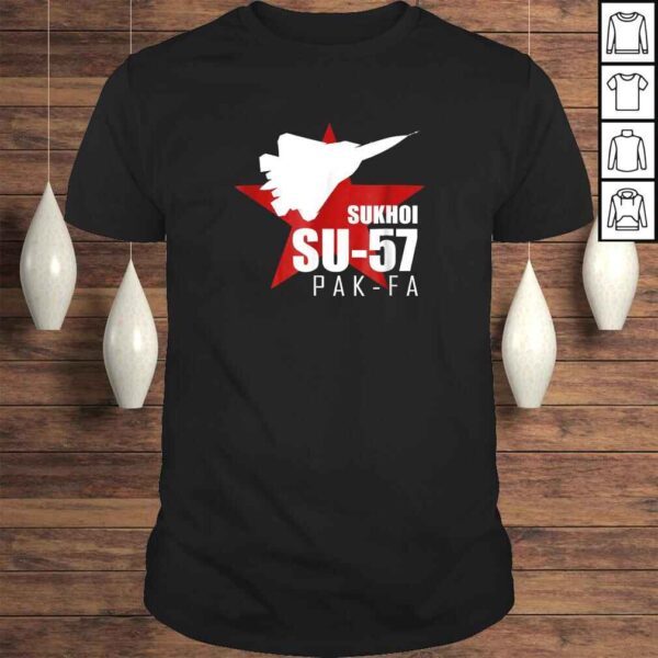 Official Russian Fighter Tee  SU57 PAK FA T-shirt