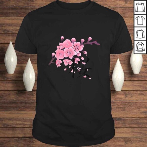 Official Sakura Cherry Blossoms with Japanese Kanji TShirt