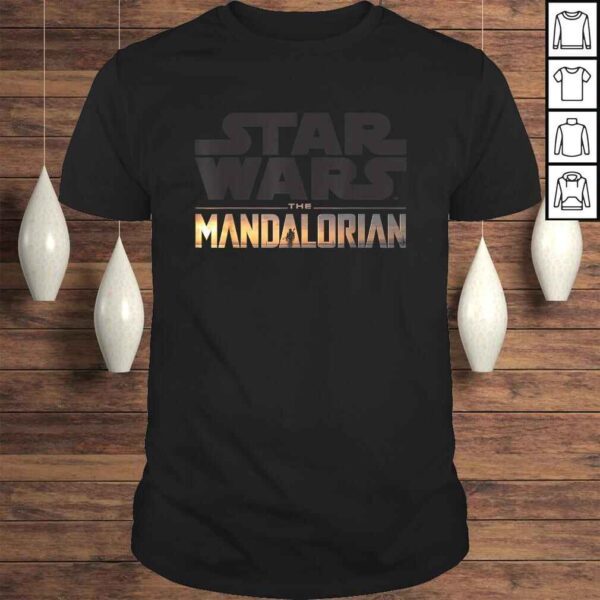 Official Star Wars The Mandalorian Show Logo Stack C1 Tee Shirt