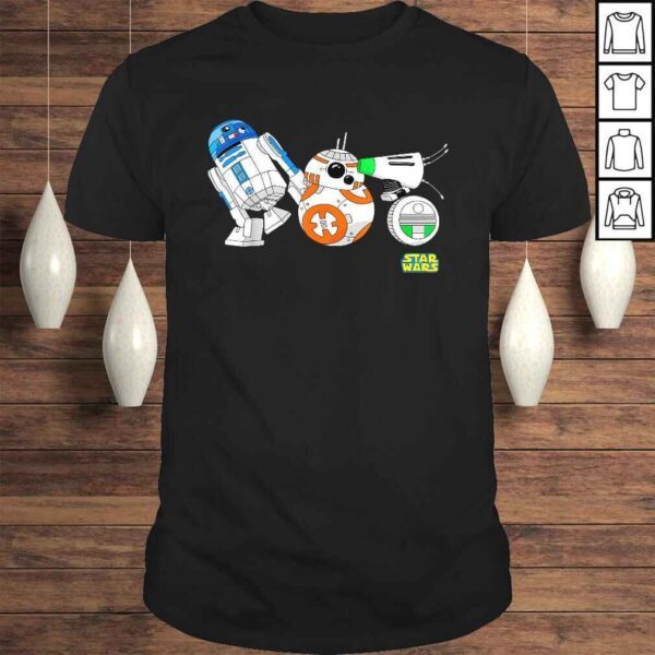 Official Star Wars The Rise Of Skywalker Cartoon Droid Lineup TShirt Gift