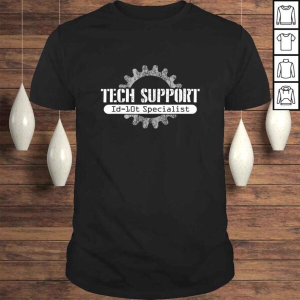 Official Tech Support ID10T Computer Idiot Joke Shirt