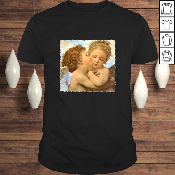 Official The First Kiss, angels detail by Bouguereau TShirt