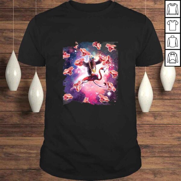 Official Thug Space Sloth On Flamingo Unicorn - Bacon Shirt