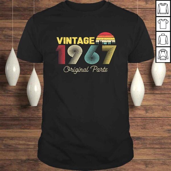 Official Vintage Original Parts 1967 Gifts for 53 Years Old Birthday Shirt