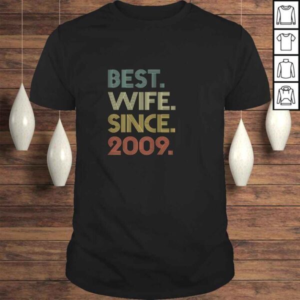 Official Womens 11th Wedding Anniversary Gift Wife Since 2009 Christmas T-shirt