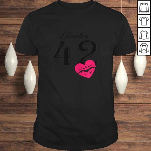 Official Womens Women 42nd Birthday Lips Chapter 42 Years Old Made in 1978 Shirt