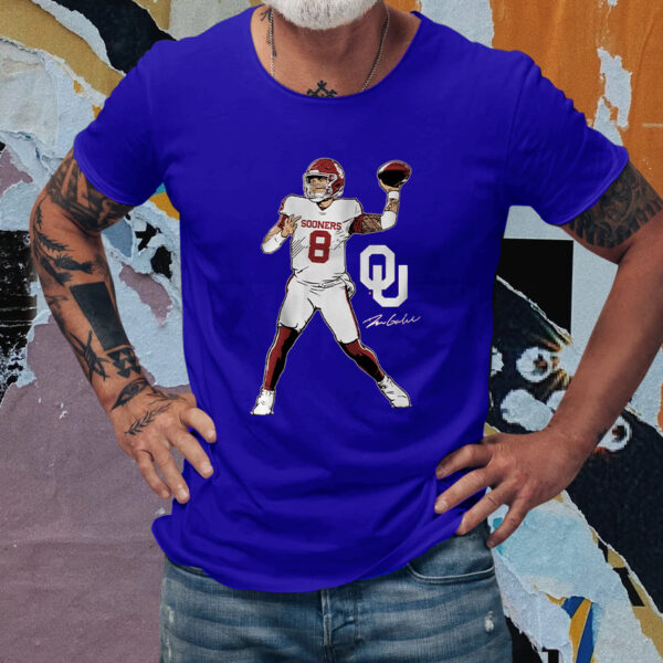 Oklahoma Football's Dillon Gabriel with this stylish Superstar Pose shirts