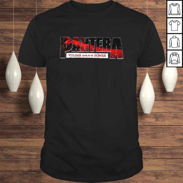 Pantera Official Vulgar Display Of Power Logo Red TShirt