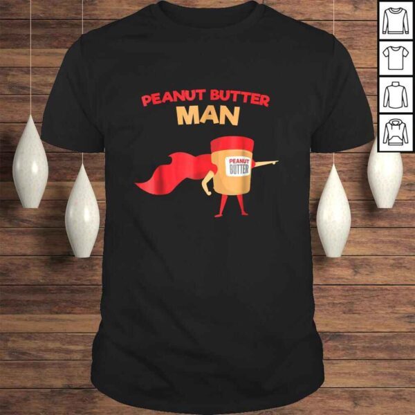 Peanut Butter Man  Funny Superhero V-Neck T-Shirt