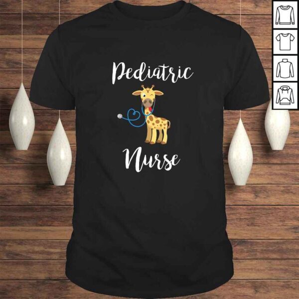 Pediatric Nurse Shirt RN Shirt Pediatrics Giraffe Gift Tee