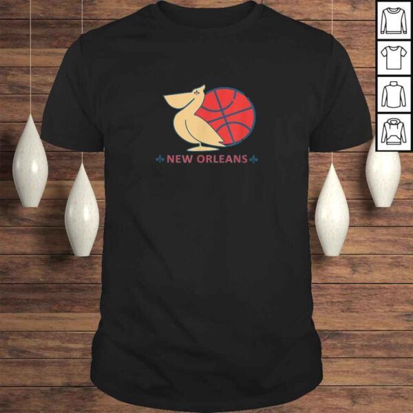 Pelican Fleur de Lis Shirt Basketball New Orleans Gift TShirt