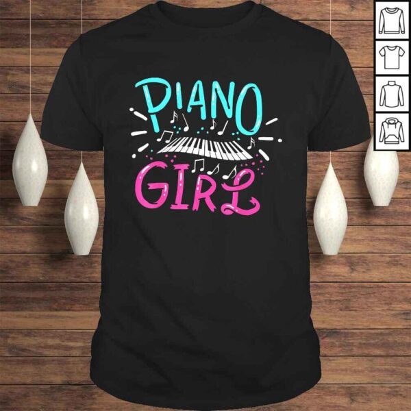 Piano Girl Pianist Music Notes Shirt